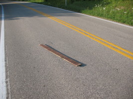 board in road