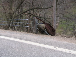 car door along road