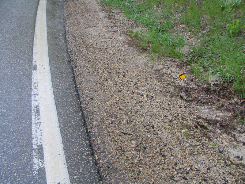 road sign damaged