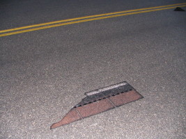 shingle in road