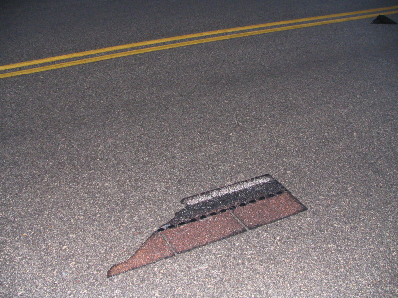 shingle in road