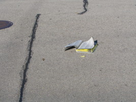 phone book in road